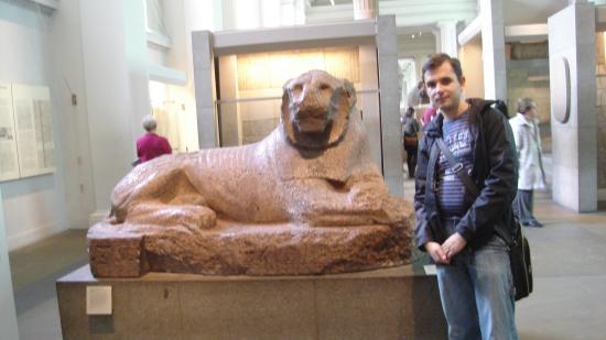 Me and a Persian Lion at the British Musem