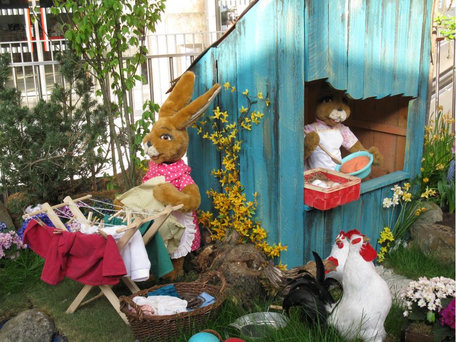 decoratii de Paste in gara
