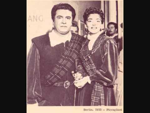 Giuseppe di Stefano și Maria Callas în Lucia di Lammermoor, Berlin 1955