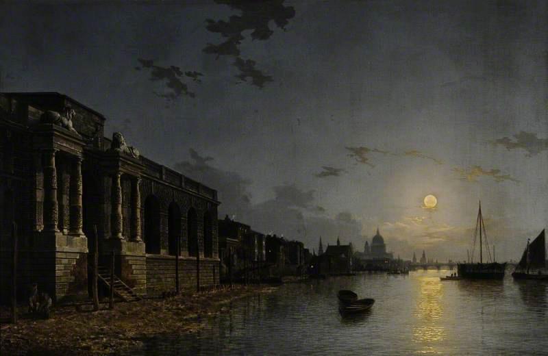 By Henry Pether, from UK (1828 - 1865) - oil painting -