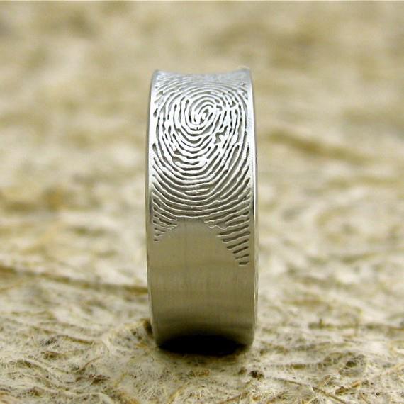 HIS wedding band with HER fingerprint