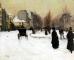 Goeneutte, The Boulevard de Clichy under snow, 1875 - 76