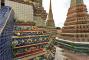 Ceramic decorated pagodas at Wat Pho, Bangkok
