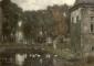 Jan Bogaerts - Ducks in the castle-moat. (Limbourg) 1916